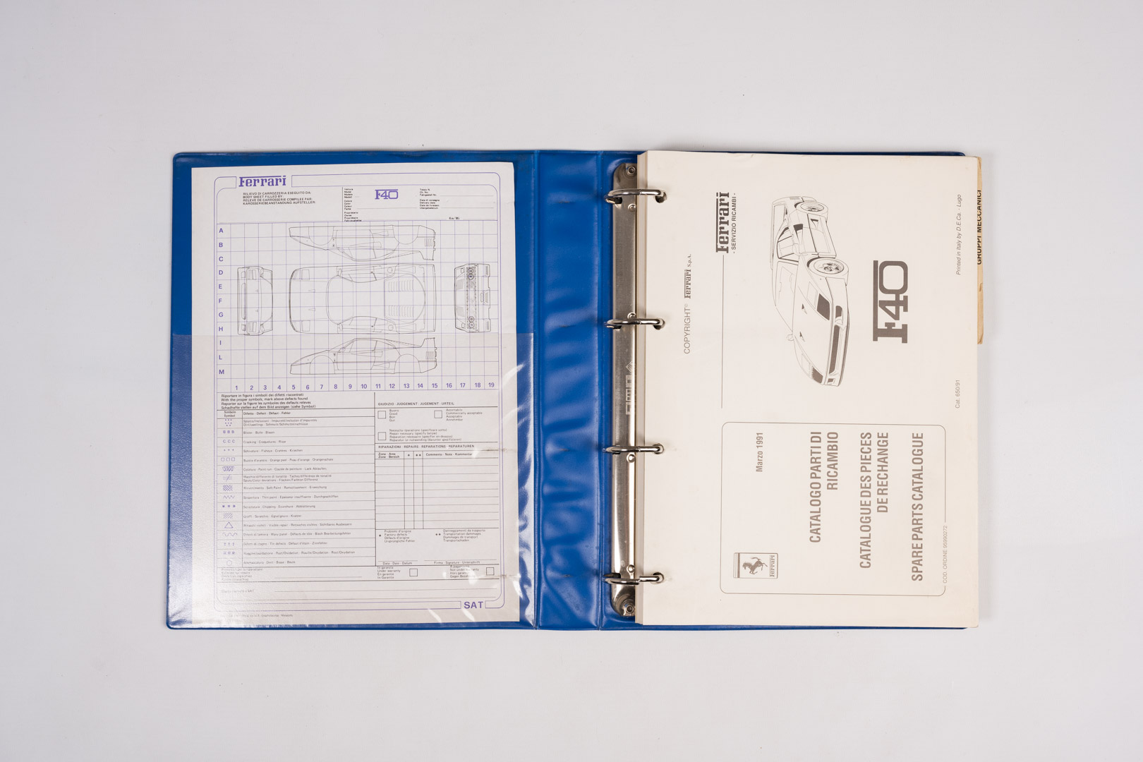 Ferrari F40 Spare Parts Catalogue F40 Parts